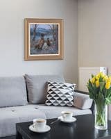 'A January Morning' Original Pheasant Painting by John Trickett