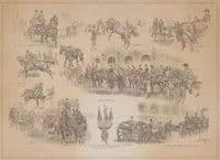 'A Royal Visit' The King of Afghanistan's Sate Visit Print by Joan Wanklyn