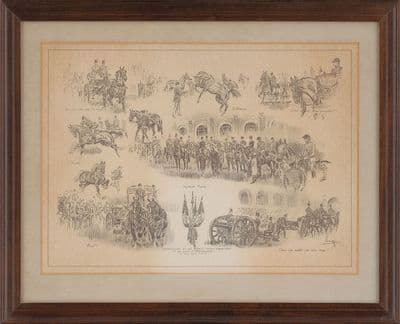 'A Royal Visit' The King of Afghanistan's Sate Visit Print by Joan Wanklyn