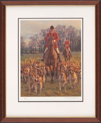 'At The Days End' Ex-Display Framed Hunting Print by Frederick J Haycock
