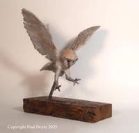 'Barn Owl' Original Ceramic Sculpture by Paul Doyle