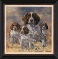 'Being Mum' Limited Edition Springer Spaniel Print by John Trickett