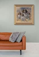 'Being Mum' original Springer Spaniel painting by John Trickett