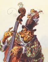 'Big Bill and The Boppers' Humorous Musical Toad Print by Jonathan Walker