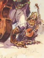 'Big Bill and The Boppers' Humorous Musical Toad Print by Jonathan Walker