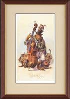 'Big Bill and The Boppers' Humorous Musical Toad Print by Jonathan Walker