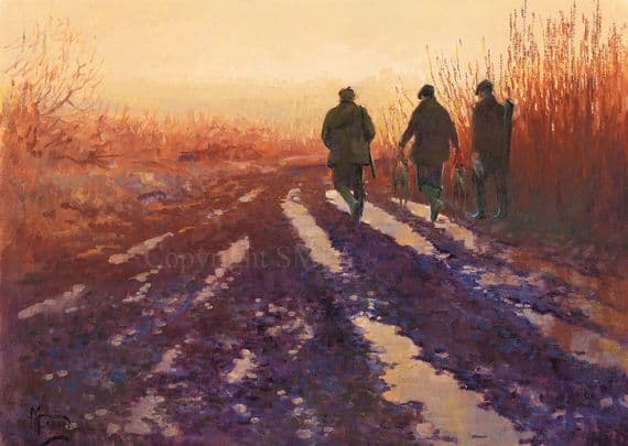 'By The Willow' Blank Shooting card by Malcolm Coward C691