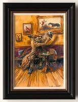 'Cheers' Canvas Limited Edition Humorous Fox Print by Mick Cawston