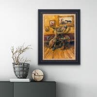'Cheers' Canvas Limited Edition Humorous Fox Print by Mick Cawston