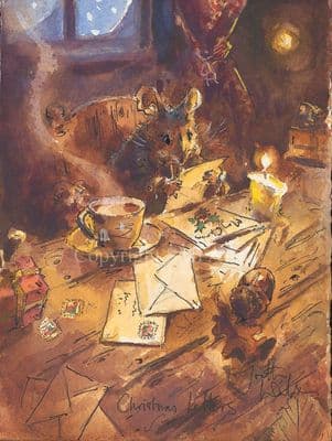 'Christmas Letters' Original Mouse Painting by Jonathan Walker