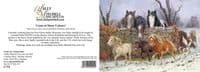 'Coats of Many Colours' Pack of 10 Heavy Horse Christmas Cards by Rosemary Sarah Welch C733x