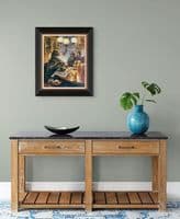 'Countryman's Weekly' Limited edition Humorous Lurcher Canvas Print by Mick Cawston