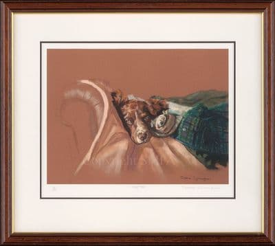 'Cozy Toes' Ex-Display Framed Springer Spaniel Print by Debbie Gillingham