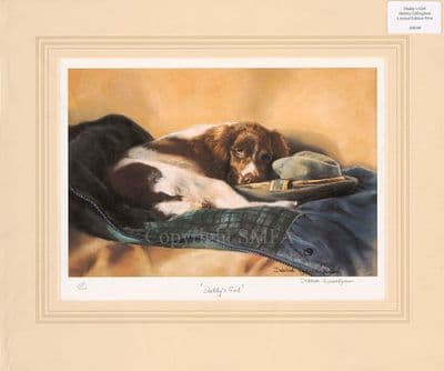 'Daddy's Girl' Ex-Display Mounted Springer Spaniel Print by Debbie Gillingham