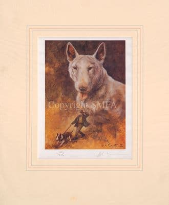 'English Bull Terrier' Ex-Display Print by Mick Cawston