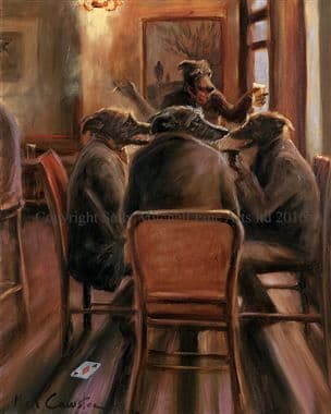 'Flushed' Lurcher Humorous Open Edition Print by