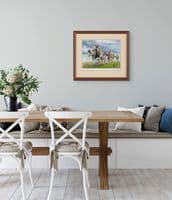 'Following Mum' Heavy Horse Print by Rosemary Sarah Welch