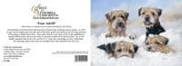 'Four Adrift' Pack of 10 Border Terrier Christmas cards by Paul Doyle C730x