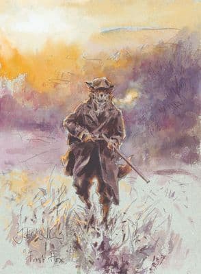 'Frost Fox' Original Humorous Fox Watercolour by Jonathan Walker