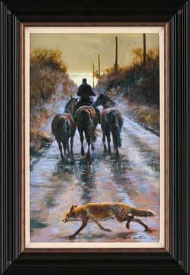 'Going Home' Canvas Hunting print by Mick Cawston