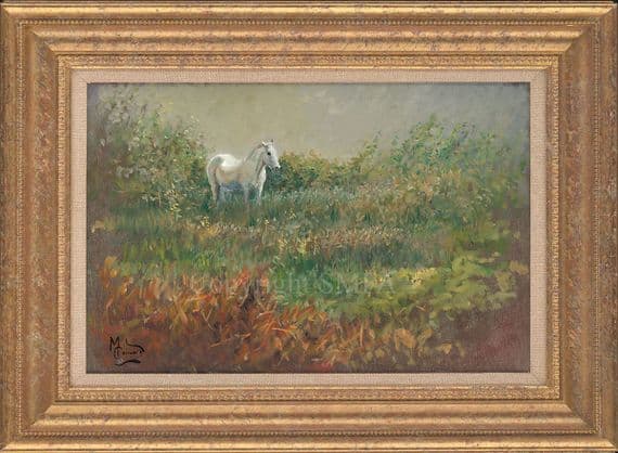 'Grey Pony' Original Horse Painting by Malcolm Coward