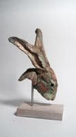 'Hare Head 1' Original Ceramic Sculpture by Paul Doyle