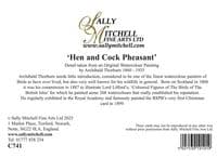 'Hen and Cock Pheasants' Pheasant Christmas Cards by Archibald Thorburn C741x