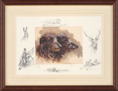'Highland Magic' Ex-Display Deerhound Print by Mick Cawston