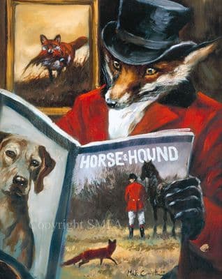 'Horse and Hound' Limited edition Canvas Print by Mick Cawston