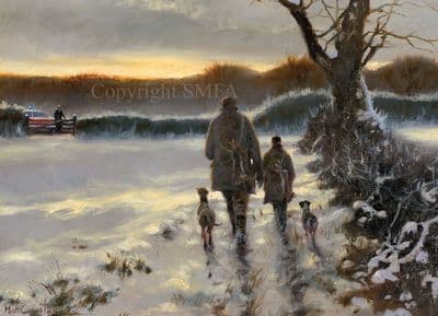 'I'll Do The Talking Son' Pack of Poaching Christmas  Cards by Mick Cawston C747x