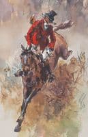 'Loving Them' Original Hunting Watercolour by Jonathan Walker
