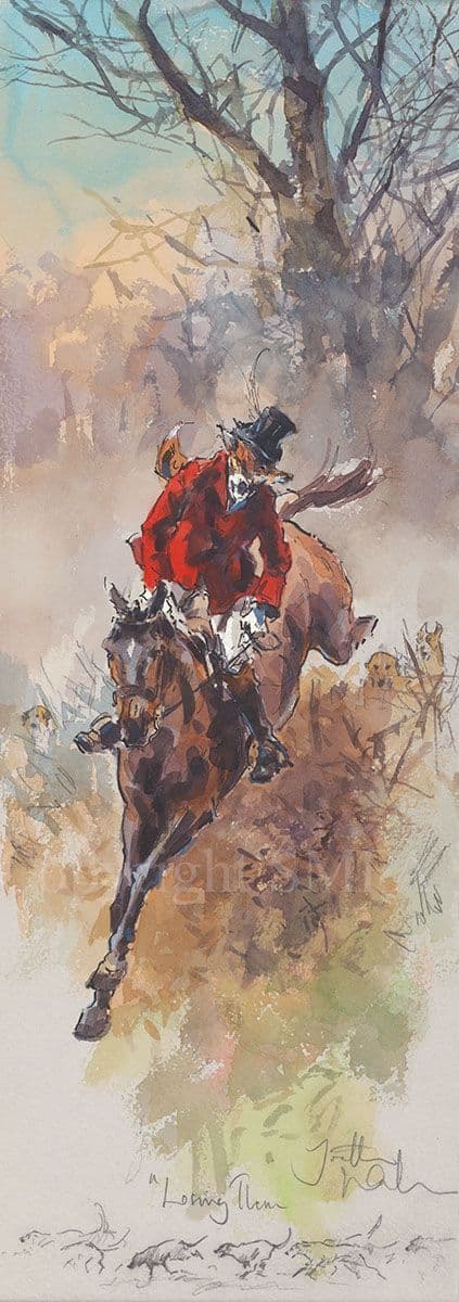 'Loving Them' Original Hunting Watercolour by Jonathan Walker