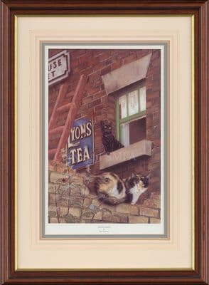 'Mouse St' Ex-Display Humorous Cat Print by Paul Yeomans