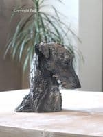 'Nobel Grey' Original Ceramic Sculpture of a Deerhound by Paul Doyle