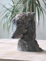 'Nobel Grey' Original Ceramic Sculpture of a Deerhound by Paul Doyle