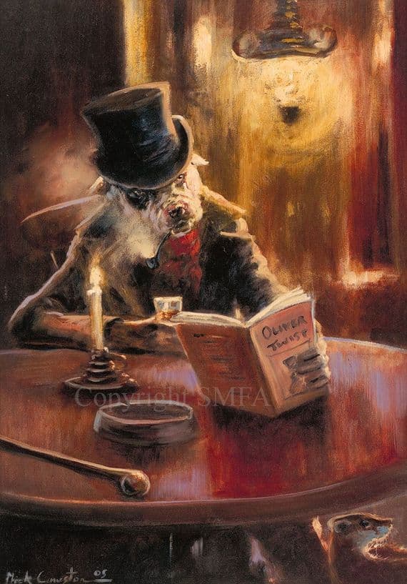 'Oliver Twist' Humerous Canvas Print by Mick Cawston