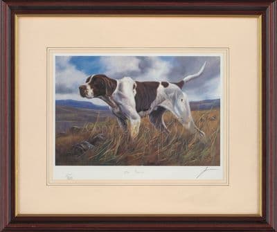 'On Point' Ex-Display English Pointer Print by John Trickett