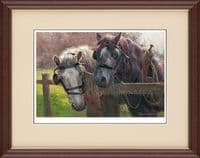 'On The Fence' Heavy Horse Print by Rosemary Sarah Welch