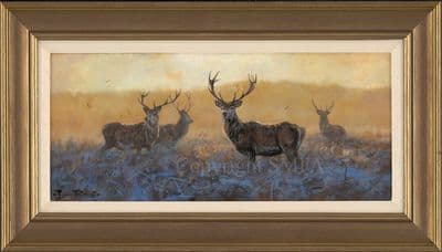 'Out of The Mist' Original Stag Painting by John Trickett