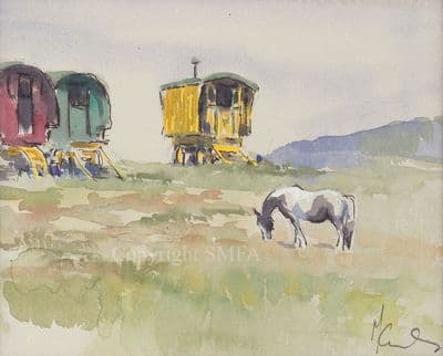 'Outdoor Living' original Gypsy Watercolour by Malcolm Coward