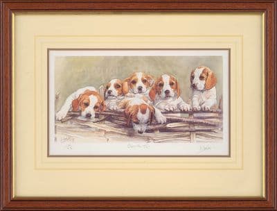'Over The Top' Ex-Display Hound Puppy Print by Jo Campin