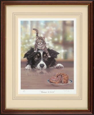 'Partners in Crime' Ex-Display Framed Collie Print by Paul Doyle