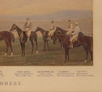 'Punchestown Winners 1868' Antique Horse Racing Print
