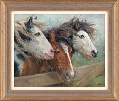 'Ready For Anything' Original Heavy Horse Painting by Rosemary Sarah Welch