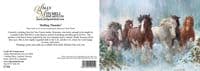 'Rolling Thunder' Pack of 10 Heavy Horse Christmas Cards by Rosemary Welch C744x