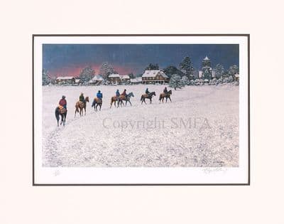 'Seven in The Morning' Ex-Display Horse racing Print by Roy Miller
