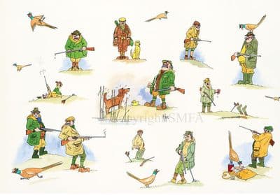 'Shooting Types'  Blank Humorous Shooting Greetings Card by Christopher Hope C612