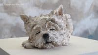 'Sleeping Westie' Original Ceramic Sculpture by Paul Doyle