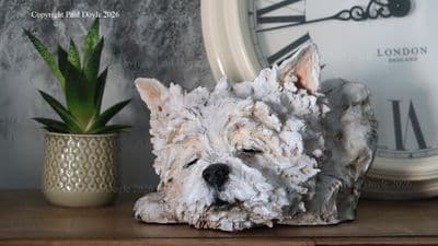 'Sleeping Westie' Original Ceramic Sculpture by Paul Doyle