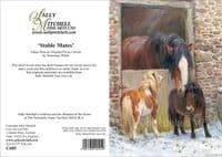 'Stable Mates' Blank Heavy Horse and Pony Greetings Card by Rosemary Sarah Welch